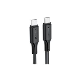 Дата кабель USB-C to USB-C 1.2m 3A 60W silicone black Acefast (6974316284161)
