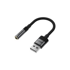Перехідник USB AM to 3.5mm F 0.15m black Acefast (6974316285298)