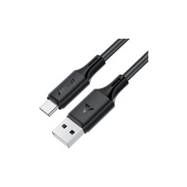Дата кабель USB 2.0 AM to USB-C 1.2m 3A 60W silicone black Acefast (6974316284178)