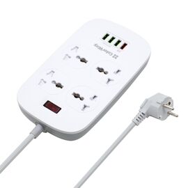 Сетевой фильтр питания ColorWay 4 розетки/4USB White 1.8м (1QC3.0 + 3 AUTO ID) (CW-CHU44QW)