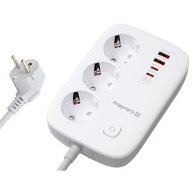 Сетевой фильтр питания ColorWay CW-CHE34PDW 3 розетки/4USB (CW-CHE34PDW)