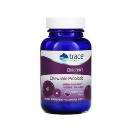 Пробиотики Trace Minerals Детский пробиотик, вкус винограда, Children's Chewable Probiotic, 30 (TMR-00327)
