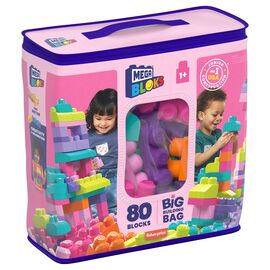 Конструктор Mega Bloks розовый в мешке 80 деталей (DCH62)