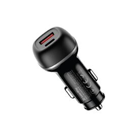 Зарядний пристрій ColorWay USB-C PD45W + USB QC3.0 car adapter (CW-CHA067PD-BK)