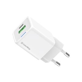 Зарядний пристрій ColorWay USB-C PD20W + 1xUSB QC4.0 white (CW-CHS062PD-WT)