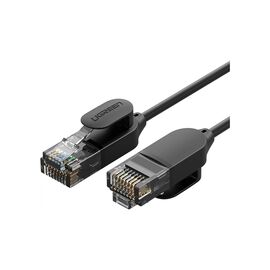 Патч-корд 1м, U/UTP CAT 6A Copper Ethernet Cable тонкий (диаметр 2.8мм) NW122 Black Ugreen (70332)