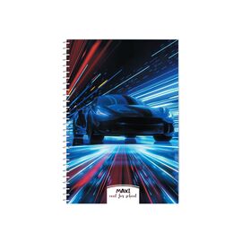 Блокнот Maxi А5, пластикова обкладинка, спіраль, 60 арк., клітинка (MX21213-09)