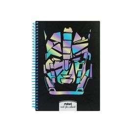 Блокнот Maxi А5, пластикова обкладинка, спіраль, 80 арк., клітинка (MX20832-09)