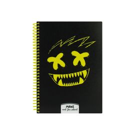 Блокнот Maxi А5, пластикова обкладинка, спіраль, 80 арк., клітинка (MX20832-13)