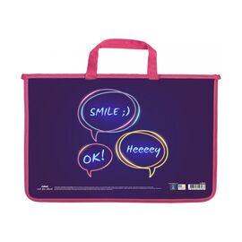 Папка - портфель Maxi А4 пластиковый на молнии (MX30055)