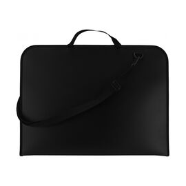 Папка - портфель Maxi А3 пластиковый на молнии, черный (MX30004)