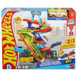 Автотрек Hot Wheels City Гараж-трансформер для трюков (JHL94)