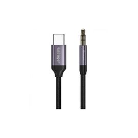Кабель мультимедийный USB-C to 3.5mm M 1.0m gray Essager (EZJE02-0G)