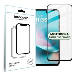 Скло захисне BeCover Motorola Moto G57 Power Black (714855)