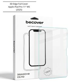 Скло захисне BeCover 3D Edge Full Cover Apple iPad Pro 11" M5 (2025) (714776)