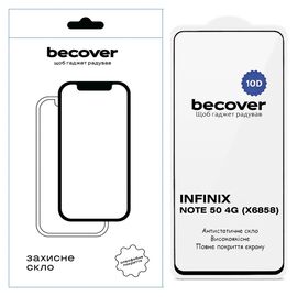 Скло захисне BeCover 10D Infinix Note 50 4G (X6858) Black (714760)