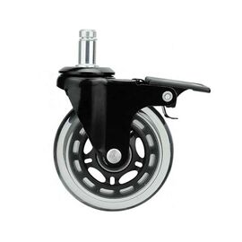 Ролик для кресла Аклас FI 11 бесшумный со стопором D-75, Прозрачный (00166280)