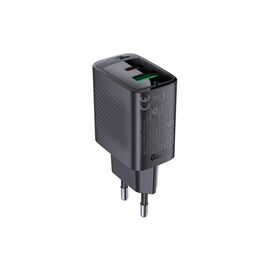 Зарядное устройство Acefast A78 1xUSB-C PD20W + 1xUSB-A GaN Black (6974316283256)