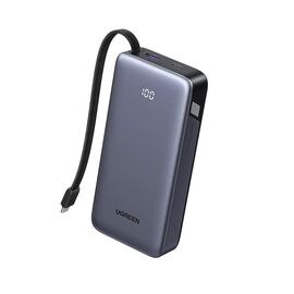 Батарея универсальная Ugreen 20000mAh 45W with Built-in Cable (PB536 55988B)