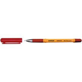 Ручка шариковая Stanger Fine point 0,7 мм, с грипсом, красная, 10 шт (M 0.7-18000300057)