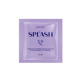 Зубная паста Splash Освежающая с отбеливающим эффектом Со вкусом ванили и лаванды 3 г (4820266831769)
