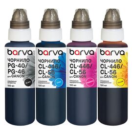 Чернила Barva Canon PG-46BK pigm + CL-56C/M/Y 4x100 мл, special (CPG46-100-MP)