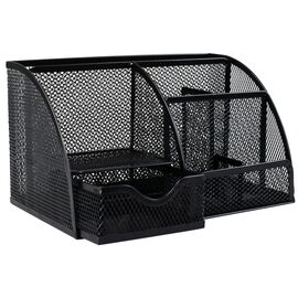 Настольный набор H-Tone металлический, 22 х 14 х 13 см, черный (JJ41220)