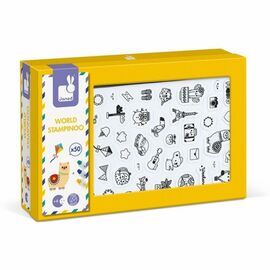 Набор для творчества Janod Штампы Мир 50 шт. (J07800)