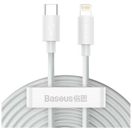 Дата кабель USB 2.0 AM to Lightning 1.5m 20W Simple WisdomKit (2PCS) white Baseus (TZCATLZJ-02)