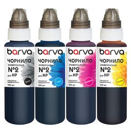 Чернила Barva HP 2 4х100 мл, universal BK/C/M/Y (HU2-100-MP)