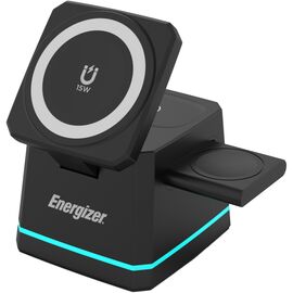 Зарядное устройство Energizer 15W 3-in-1 magnetic wireless black (WCP307)