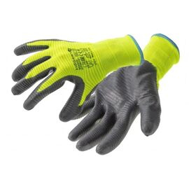 Защитные перчатки Hoegert VECHTE HT5K760-10 гофрированные с нитриловым покрытием зелени, 10 (HT5K760-10)