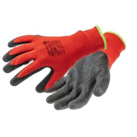 Защитные перчатки Hoegert RODER HT5K750-10 с вспененным латексом темно-красные, 10 (HT5K750-10)