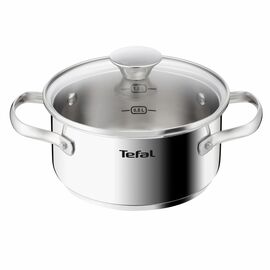 Кастрюля Tefal Minis, з кришкою,1.5 л, нержавіюча сталь, скло (H8744255)