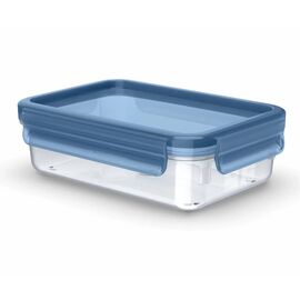 Пищевой контейнер Tefal Master Seal Eco 0,8л, прямокутний, пластик, прозорий, блакитний (N1171318)