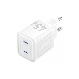 Зарядное устройство VENTION 2xUSB-C PD45W GaN white (FEFW0-EU)