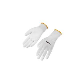 Защитные перчатки Tolsen полиэстер с ПУ покрытием белые XXL (11) (45502)
