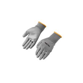 Защитные перчатки Tolsen полиэстер с ПУ покрытием серые XXL (11) (45505)
