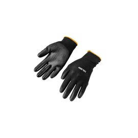 Защитные перчатки Tolsen полиэстер с ПУ покрытием черные XXL (11) (45508)