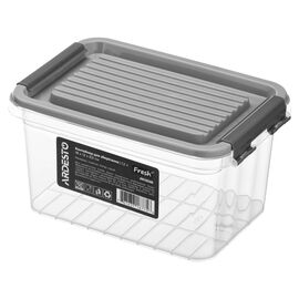 Харчовий контейнер Ardesto Fresh 1.2л, пластик, прямокутна, сірий (AR1304R)