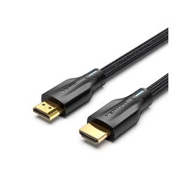 Кабель мультимедийный HDMI M to HDMI M 1.0m 8K cotton braided black Vention (AAUBF)