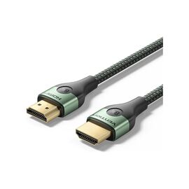 Кабель мультимедийный HDMI M to HDMI M 1.0m 8K ultra thin cotton braided green Vention (ALOGF)