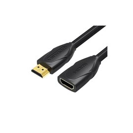 Кабель мультимедийный HDMI M to HDMI F 0.5m black Vention (VAA-B06-B050)