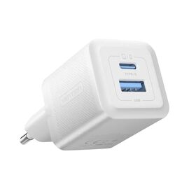 Зарядное устройство Vention 1xUSB-C PD30W + 1xUSB QC3.0 30W GaN white (FEQW0-EU)