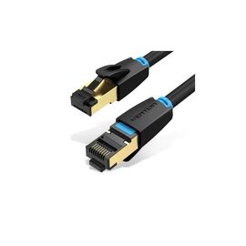 Патч-корд 10м, S/FTP cat 8 RJ-45 black Vention (IKABL)