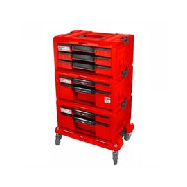 Ящик для инструментов QBRICK SYSTEM набор на платформе, 21", 525*345*885, SYSTEM PRO Drawer Workshop Set 3 Red (Z258353PG003)
