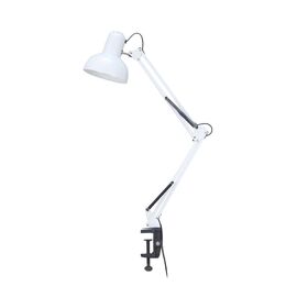 Настольная лампа Євросвітло Ridy-027 E27 зі струбциною біла