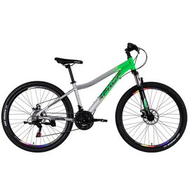 Велосипед Space 27.5" IZIDA DD FR рама-15" AL 2026 зелено-сріблястий (OPS-SP-27.5-098)