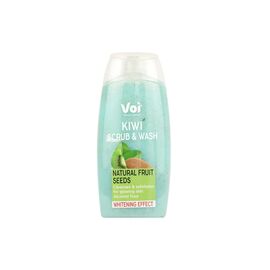 Гель для душа Voi Kiwi Scrub & Wash Natural Fruit Seeds Whitening Effect 400 мл (8681608226126)