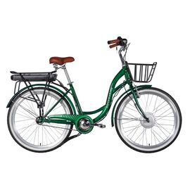 Электровелосипед Dorozhnik 26" eAQUAMARINE BH рама-17" 36B 13А*г 500Вт 2026 зелений (ELB-D-26-317)